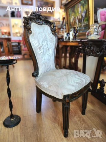 Италианско антикварно кресло, снимка 6 - Дивани и мека мебел - 52849454