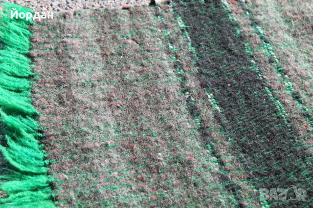 Тъкана вълнена постелка сивозелена, снимка 7 - Колекции - 38453650