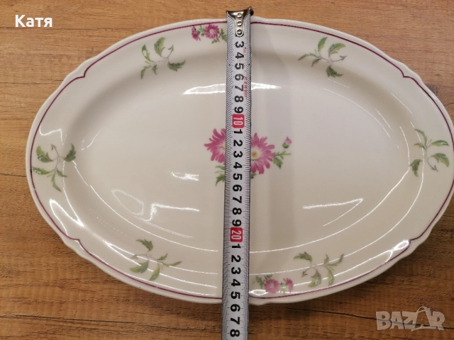 Винтидж овално плато, снимка 3 - Чинии - 52435907