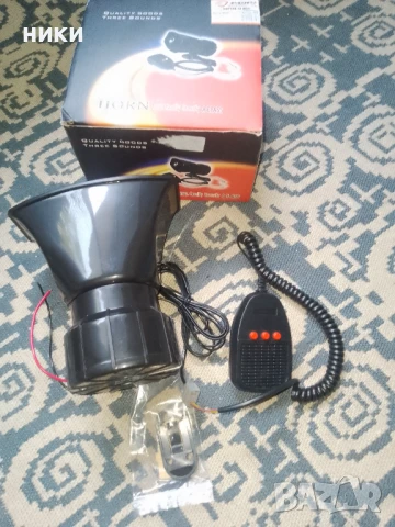 Сирена полицейска с мегафон и микрофон, 3 мелодии - 12V/50W., снимка 4 - Аксесоари и консумативи - 50647937