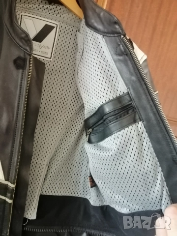 Кожено яке за моторист VANUCCI, снимка 7 - Якета - 52301913