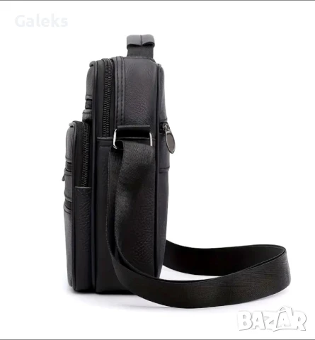 Ежедневно/Елегантна и Практична мъжка чантичка /Кафява и Черна естествена кожа!, снимка 6 - Чанти - 50530782