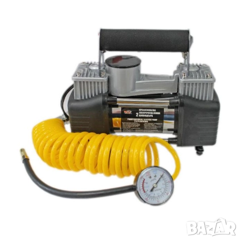 Двуцилиндров компресор за гуми, снимка 2 - Аксесоари и консумативи - 52932164
