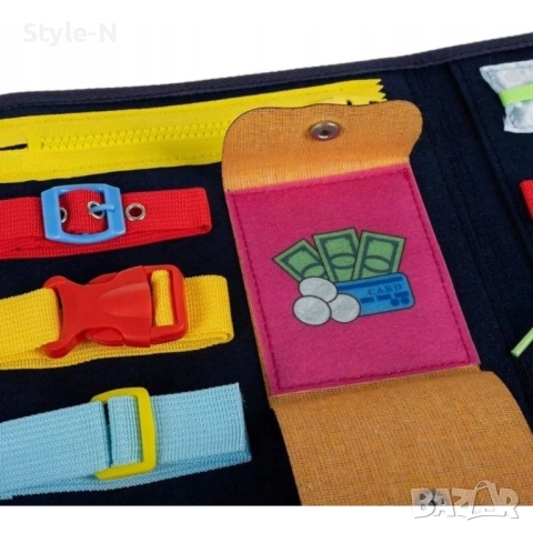 Монтесори дъска / Бизиборд, 14 елемента, Kruzzel, снимка 4 - Образователни игри - 51690195