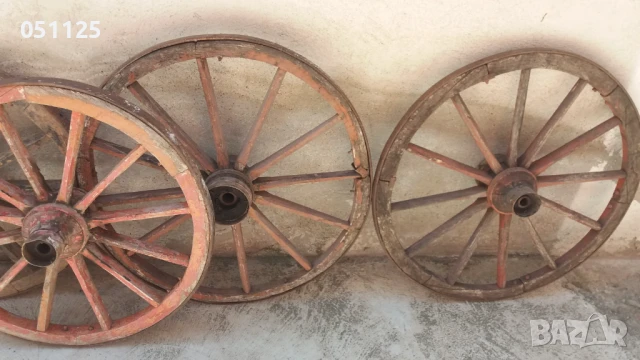 масивни колела от каруца - огромни , снимка 3 - Антикварни и старинни предмети - 50659952