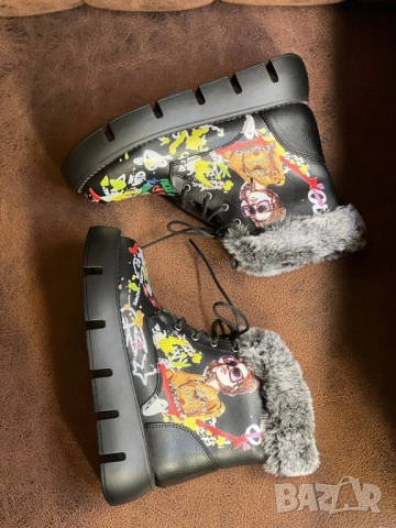 дамски боти с пух , снимка 9 - Дамски боти - 51436869