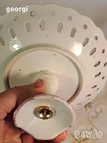 порцеланова фруктиера ажурен розов порцелан 23/5, снимка 5 - Аксесоари за кухня - 49341283