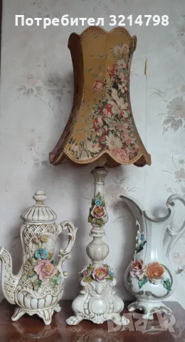 Порцеланова ваза Bassano и Capodimonte , снимка 3 - Антикварни и старинни предмети - 47962862