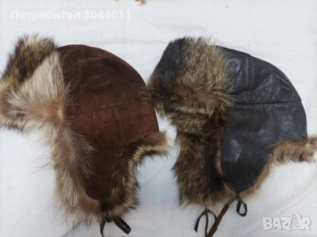 Шапки ушанки с естествен косъм , снимка 3 - Шапки - 38847540