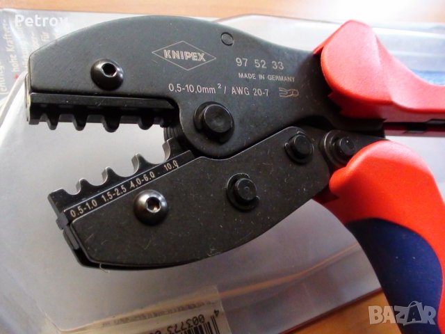 KNIPEX 97 52 33 SB "PreciForce" - Profi Crimp Клещи за кабелни обувки 0,5-10mm², от DEUTSCHLAND !!!, снимка 4 - Клещи - 26987712