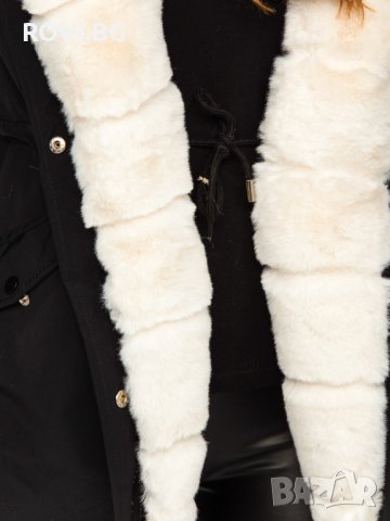 Дамска парка 4110 черен, снимка 6 - Якета - 37968012