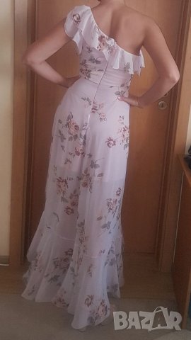 Дълга нова рокля от шифон Fervente, S, снимка 3 - Рокли - 29326703