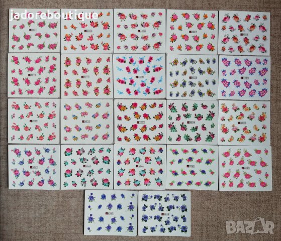 Ваденки за маникюр рози и други цветя А001 - А048, снимка 1