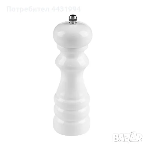 Мелничка дървена Luigi Ferrero FR-107BW H16cm, с керамичен диск, бяла, снимка 1