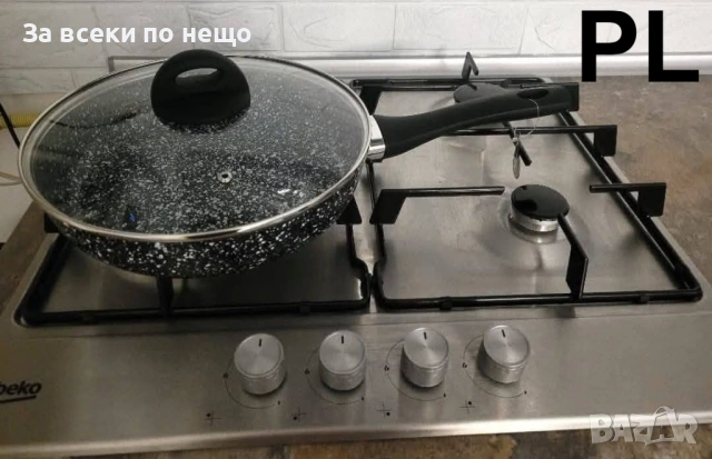 Черен комплект 5 емайлирани тенджери + тиган Rosberg 26 см с капак Код P1850, снимка 2 - Съдове за готвене - 53278531