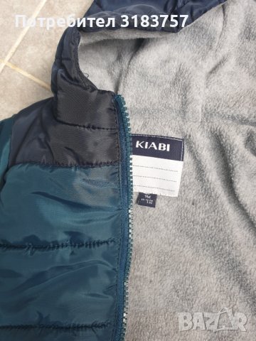  Зелено яке с качулка подплатено, дебело за зимата 9 м - 14 лв , снимка 6 - Бебешки якета и елеци - 43352139