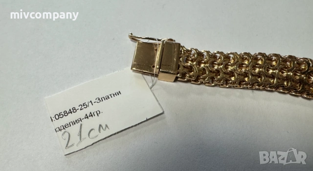 Златна гривна 44гр.21см., снимка 8 - Гривни - 53354263