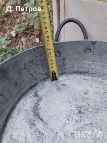 Стар меден тиган и медна тава с дръжки, снимка 5 - Антикварни и старинни предмети - 52237797