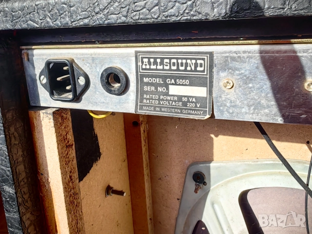 50W Усилвател за Китара ALLSOUND GA 5050 AMP GERMANY, снимка 3 - Китари - 51572284