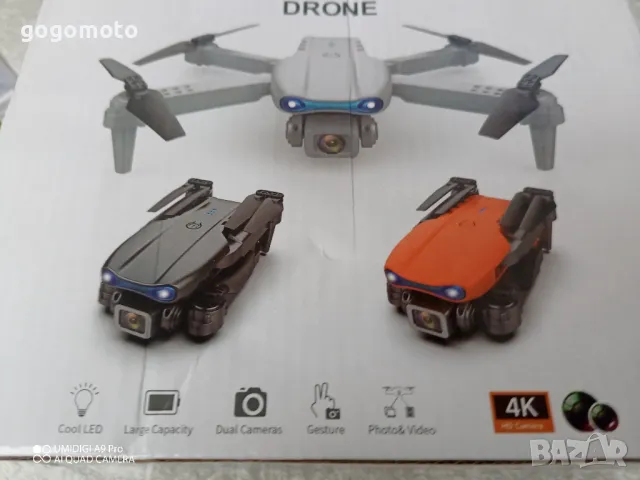 Дрон 4K PRO HD, нов качествен дрон с ДВЕ КАМЕРИ, дрон с ПРОФИ качества, снимка 9 - Дронове и аксесоари - 48175583
