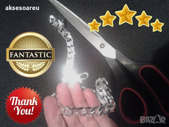 Посребрен сребърен ланец 4 мм плетка панцер бижу верига мода синджир бижутерия Благородна твърда сто, снимка 9 - Колиета, медальони, синджири - 38360336