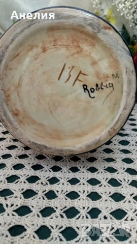 Съд майолика ръчно украсен, снимка 4 - Декорация за дома - 51279480