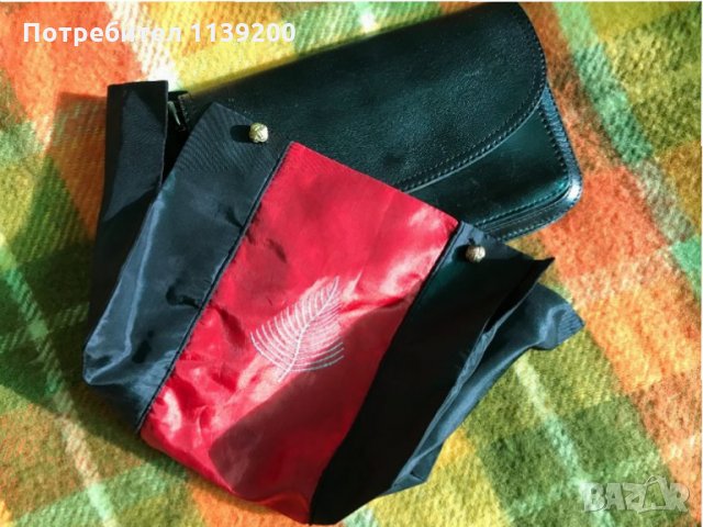 Дамска италианска малка черна чанта естествена кожа дълга дръжка, снимка 13 - Чанти - 34944261