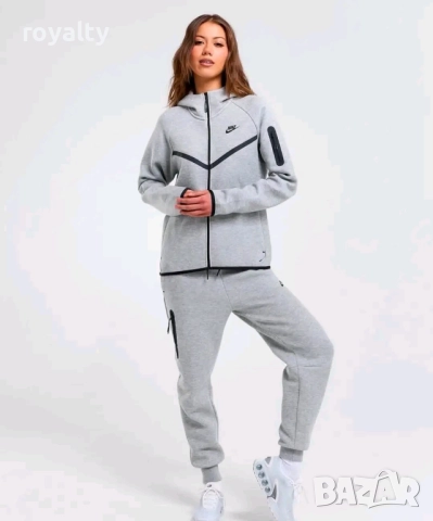Nike Tech Дамски Сив Екип Найк  
