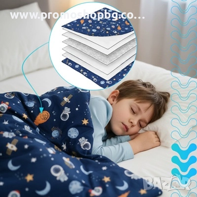 Тежко одеало - 100x150см 4кг Isomedix/ Одеяло с тежест  / Утежнено одеяло, снимка 12 - Олекотени завивки и одеяла - 52952635