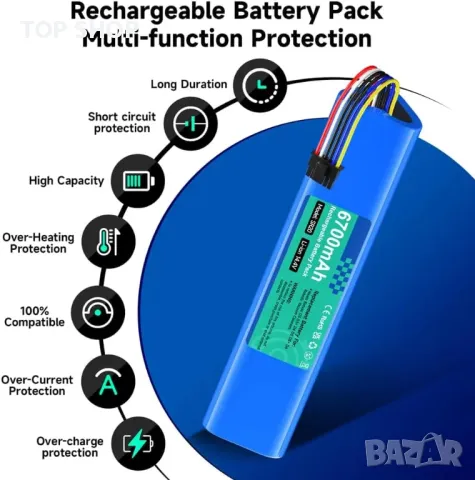 CITYORK 14.4V 6700mAh батерия, съвместима с прахосмукачка робот Neato Botvac D3 D3+ D5 D5+ D6 D7, снимка 6 - Прахосмукачки - 49629303