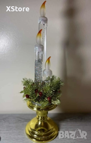 Празничен блясък и топлина с декоративни светещи свещи. 2 варианта, снимка 6 - Декорация за дома - 52440972