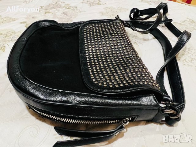 Нова черна чанта с дълга дръжка през рамо Paollo Boticelli , снимка 8 - Чанти - 43766346