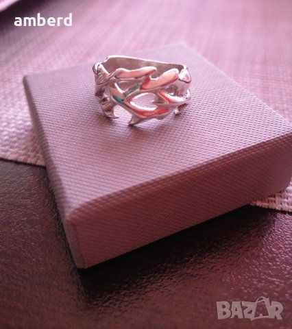 Унисекс сребърен пръстен - модел R115A, снимка 5 - Пръстени - 43803645