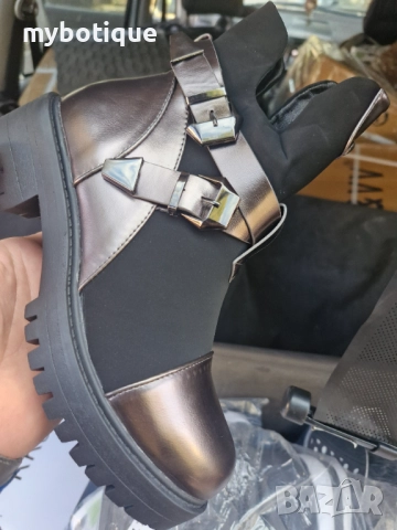 Дамски боти набук и кожа