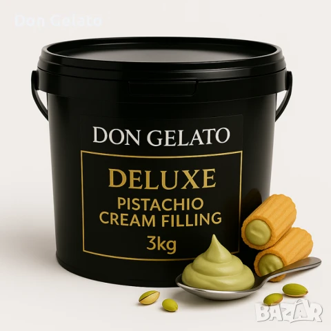 Крем пълнеж с шамфъстък Don Gelato Deluxe – 3 кг, снимка 3 - Други - 51268357