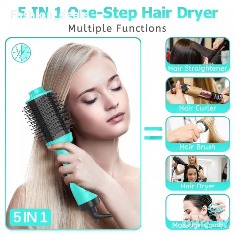 Нова Многофункционална нагряваща изглаждаща четка за коса за изправяне, снимка 4 - Сешоари - 33688735