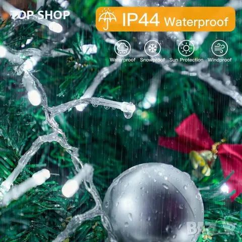 Светлина верига 50метра с 500 диода- бяло- синя светлина , снимка 8 - Външни лампи - 48500164