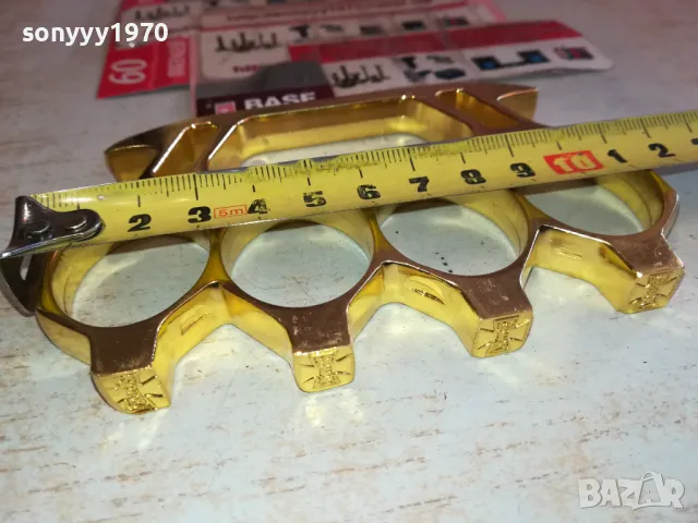 БОКС ЗЛАТЕН С КВАДРАТИ И КРЪСТОВЕ В ТЯХ 1303251300, снимка 4 - Екипировка - 49478014