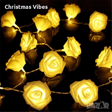 Декоративни интериорни LED лампички рози, снимка 4 - Лед осветление - 52092722