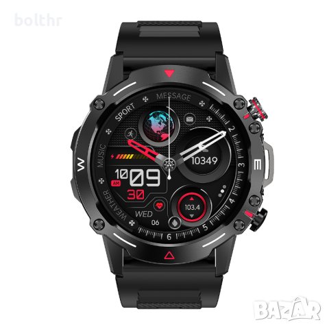 Смарт Часовник Lemfo HK87, Amoled Дисплей, Черен