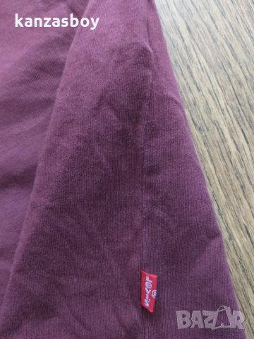 Levi's Burgundy Crew Neck Logo T-Shirt - страхотна мъжка тениска, снимка 8 - Тениски - 33634651