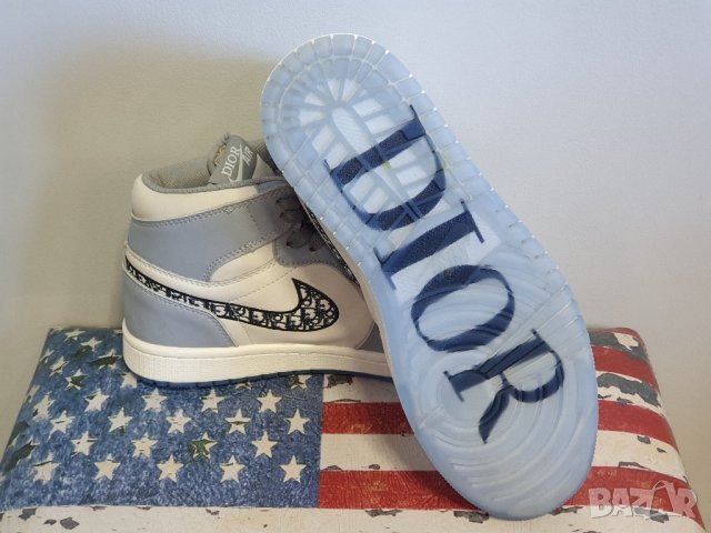 JORDAN 1 High x Dior Gray, 41 номер, без забележка , снимка 4 - Маратонки - 43553117