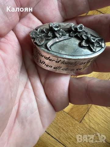 Посребрен кутийка произведена във Великобритания , снимка 2 - Антикварни и старинни предмети - 50984958
