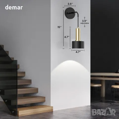 LABOREDUCER Стенни лампи, работещи с батерии, комплект от 2, дистанционни, RGB 13 цвята, снимка 6 - Лед осветление - 47846328