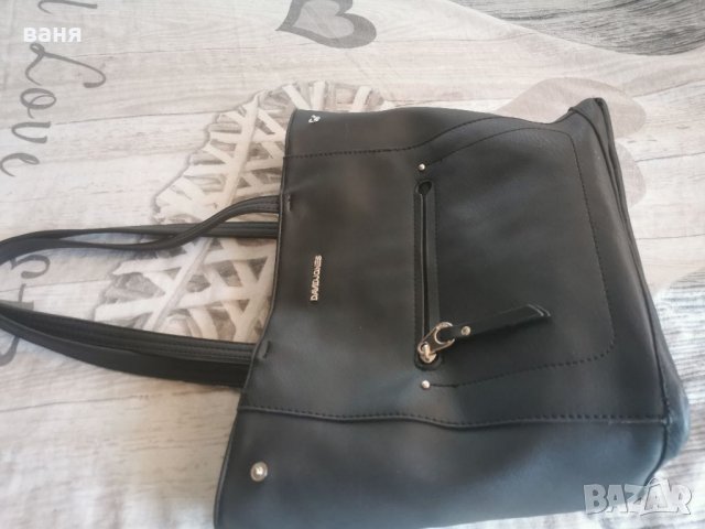 Нова черна дамска чанта Дейвид Джонс, снимка 1 - Чанти - 33490631