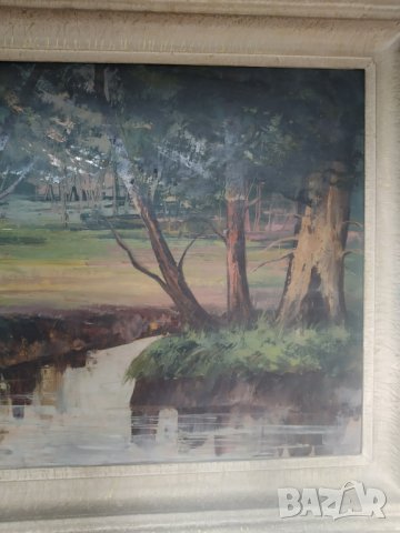 стара майсторска картина-пейзаж, снимка 4 - Картини - 35532134