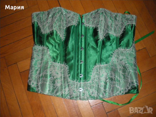 Аdore me-зелен сатенен корсет, снимка 7 - Бельо - 26232173