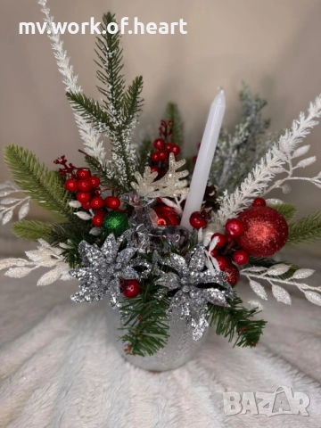 Коледен свещник , снимка 2 - Коледни подаръци - 52392833