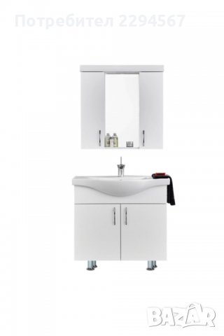шкаф за баня комплект 3 части 80 см и 65 см, снимка 3 - Мивки - 36787125