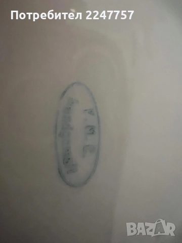 Порцеланова чаша с чинийка – F.M.C. handgemalt, ръчно рисувана, позлата, снимка 6 - Чаши - 51482749